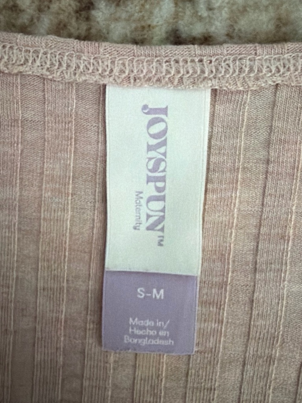 Women’s Ribbed Maternity/Nursing Lounge Set - Blush - Picture 2 of 4